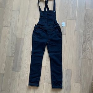 Free people - washed denim black overalls 26